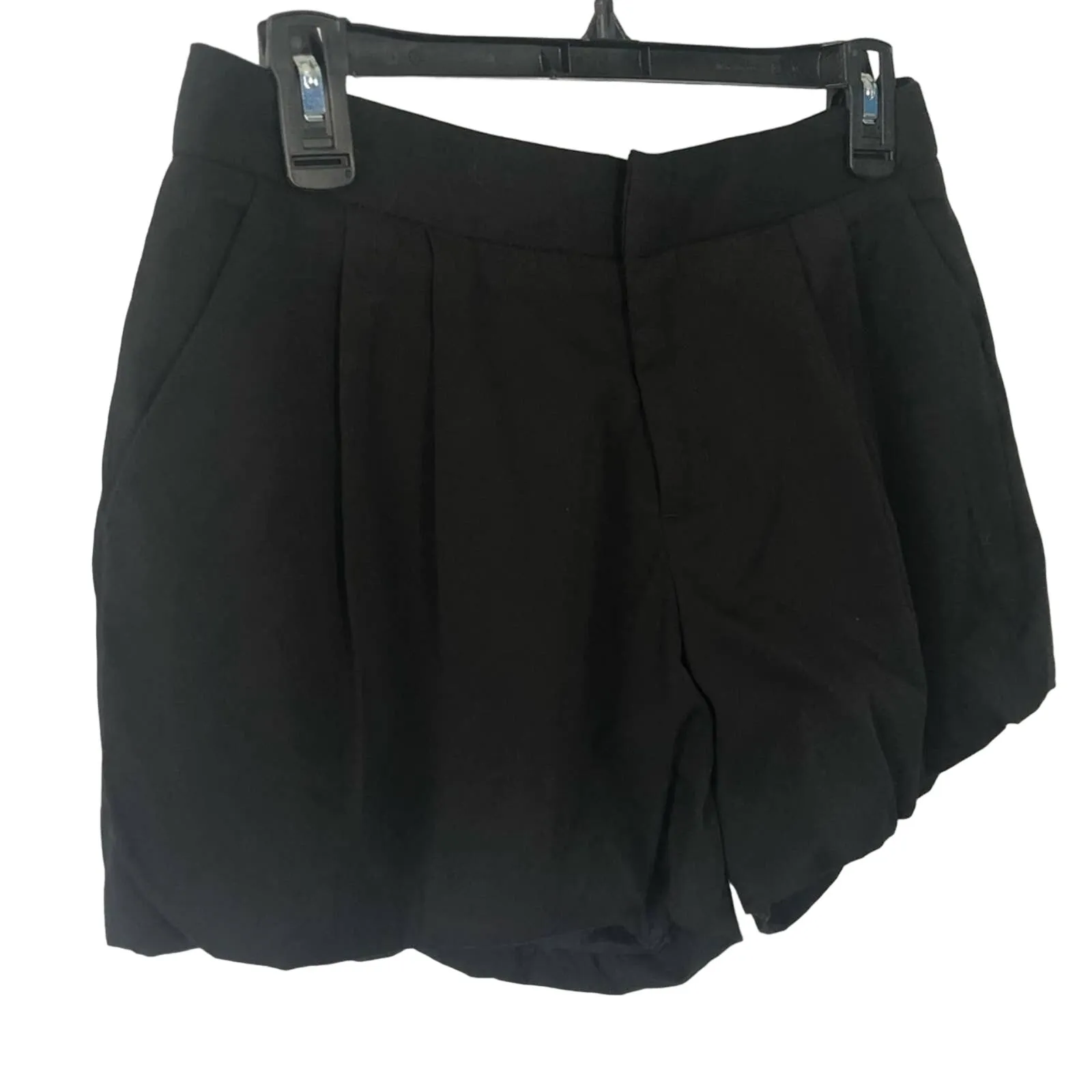 BCBGeneration Black Bubble Leg Dress Shorts Size 6 Pleated Lined Chic - Image 12