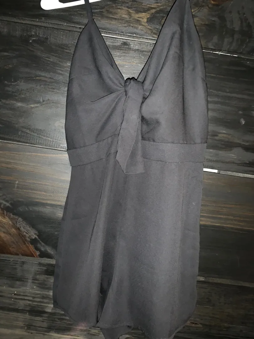 Wild Honey Black Tie Romper - Image 4