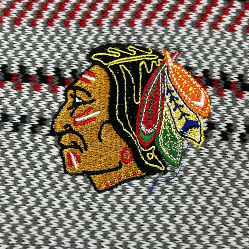 Chicago Blackhawks NHL Hockey Reebok Acrylic Winter Scarf Scarve Women’s Unisex - Image 2