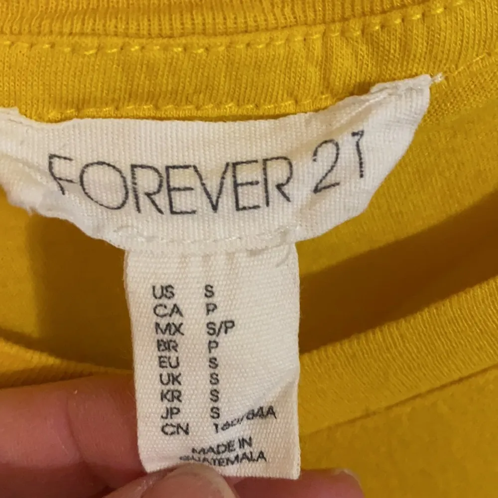 Forever 21 Plain Yellow T-Shirt - Image 2