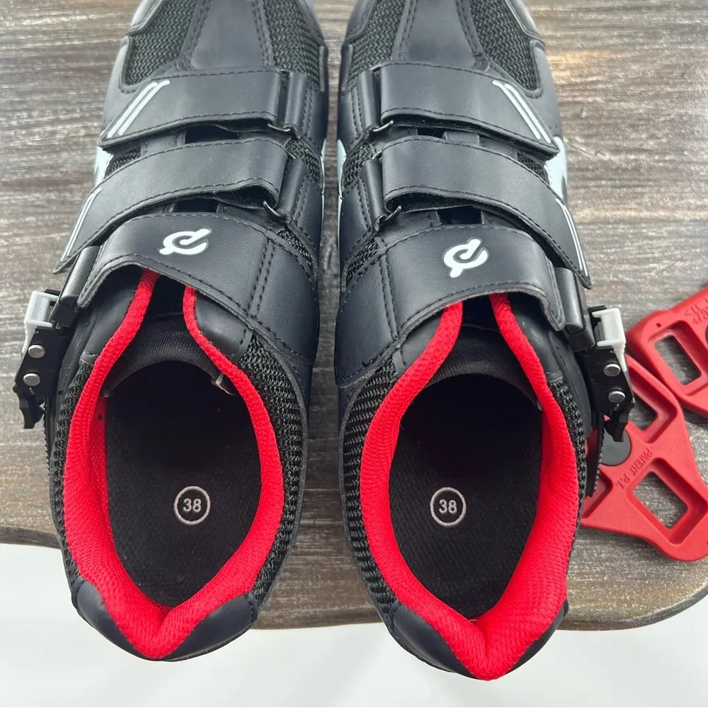 Men’s or women’s Peloton Black and Red Cycling Shoes NWOT - Image 8