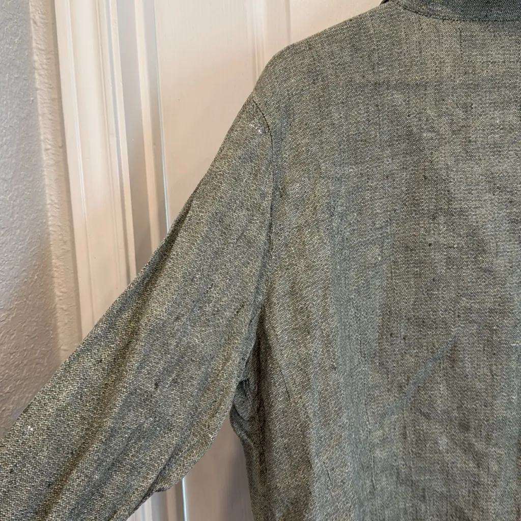 FLAX linen 3/4 sleeve button down shirt - Image 10