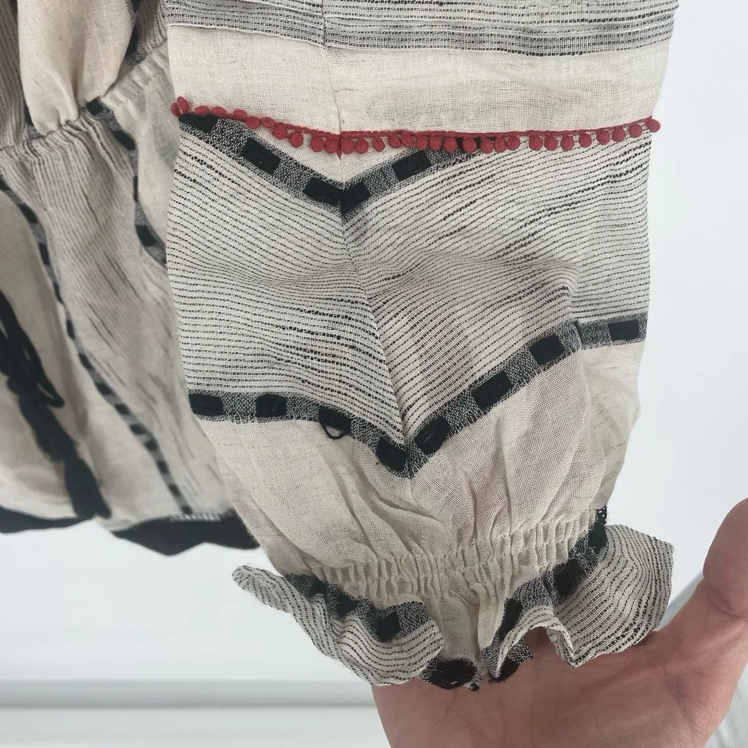 Anthropologie Hei Hei LaRue Embroidered Off The Shoulder Romper size M Boho Wool Size M - Image 6