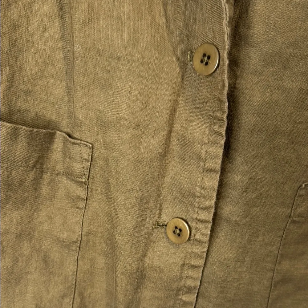 Eileen Fisher Brown Organic Linen Blazer - Image 5