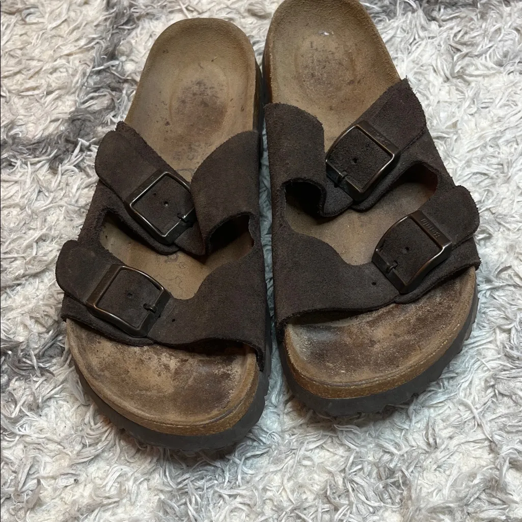 Birkenstock Arizona Dark Brown Betula Sandals Size 7 - Image 4