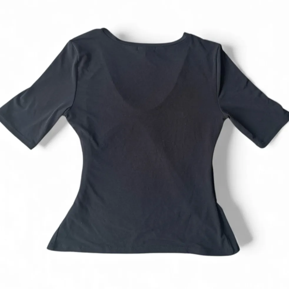 Black V-Neck Women's Top S - Image 5