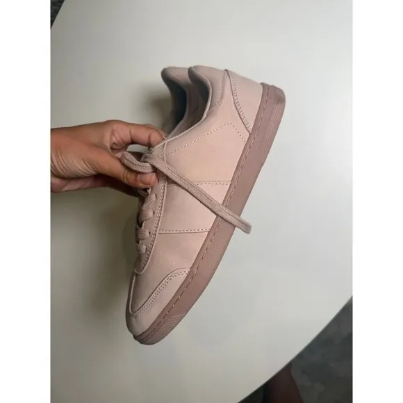 NWT Zara Pale Pink Leather Sneakers – EU 38 (Fits Women's 7.5)‎ - Image 3