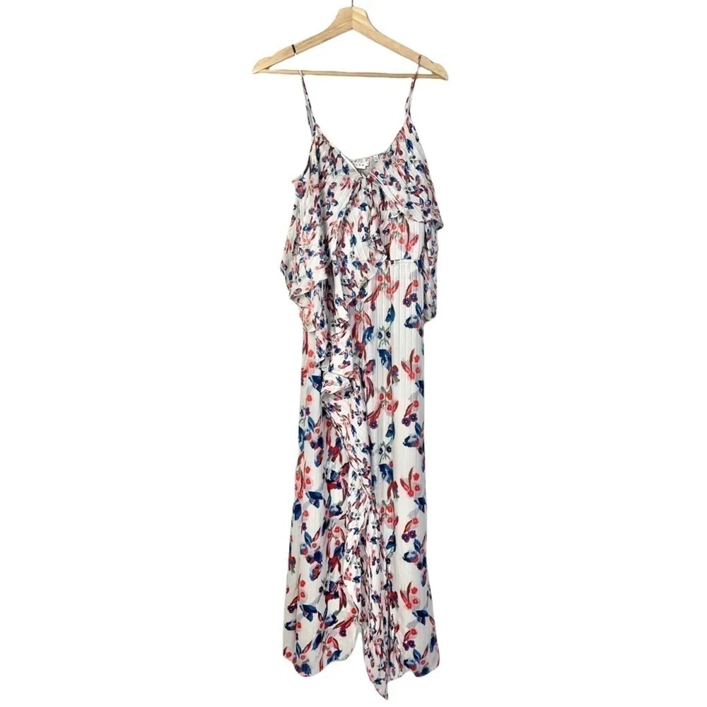 Tanya Taylor Lorena Ruffle Floral Silk Maxi Dress 6 - Image 4