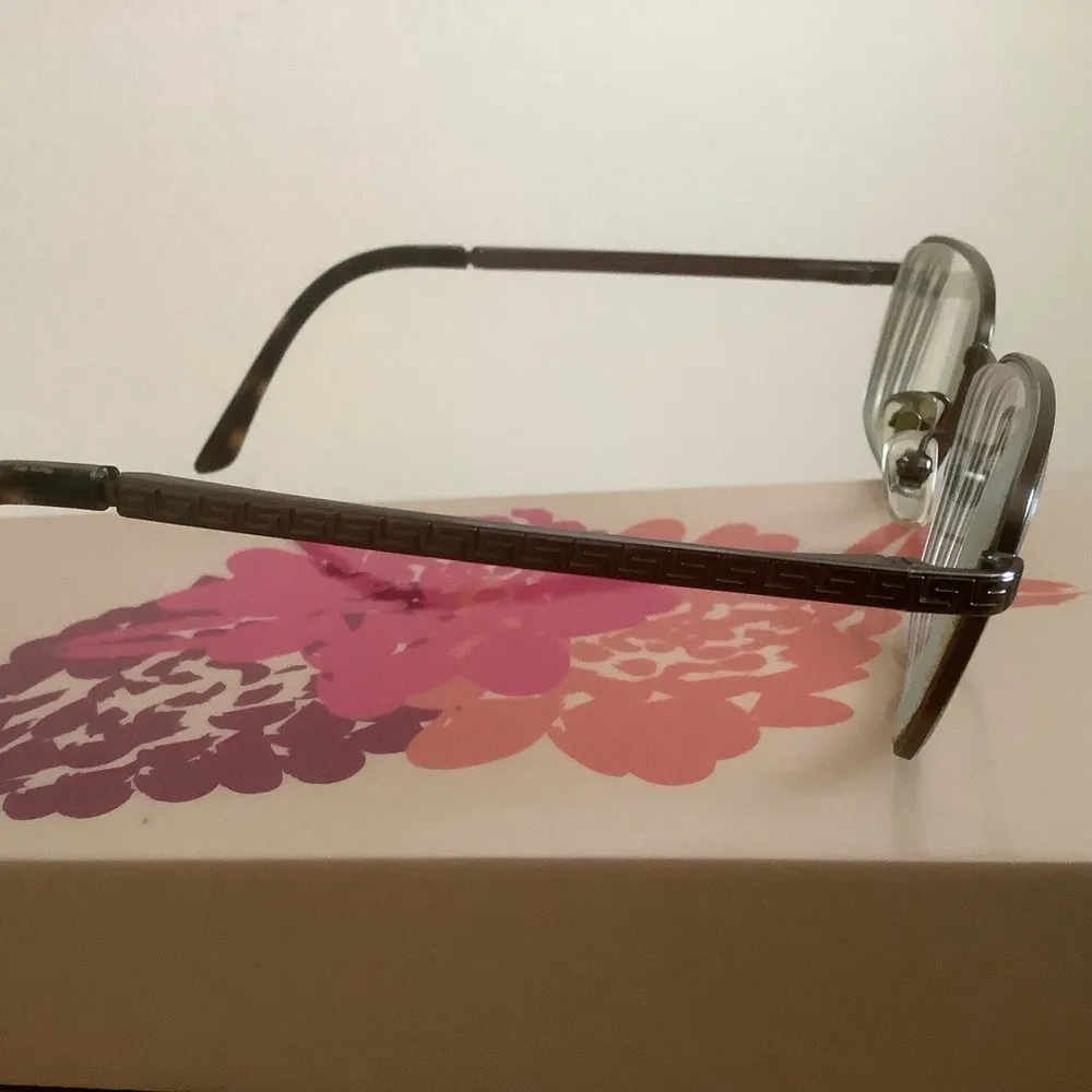 Versace women’s eyeglasses metal and plastic frame brown and tortoise 53/17/140 - Image 2