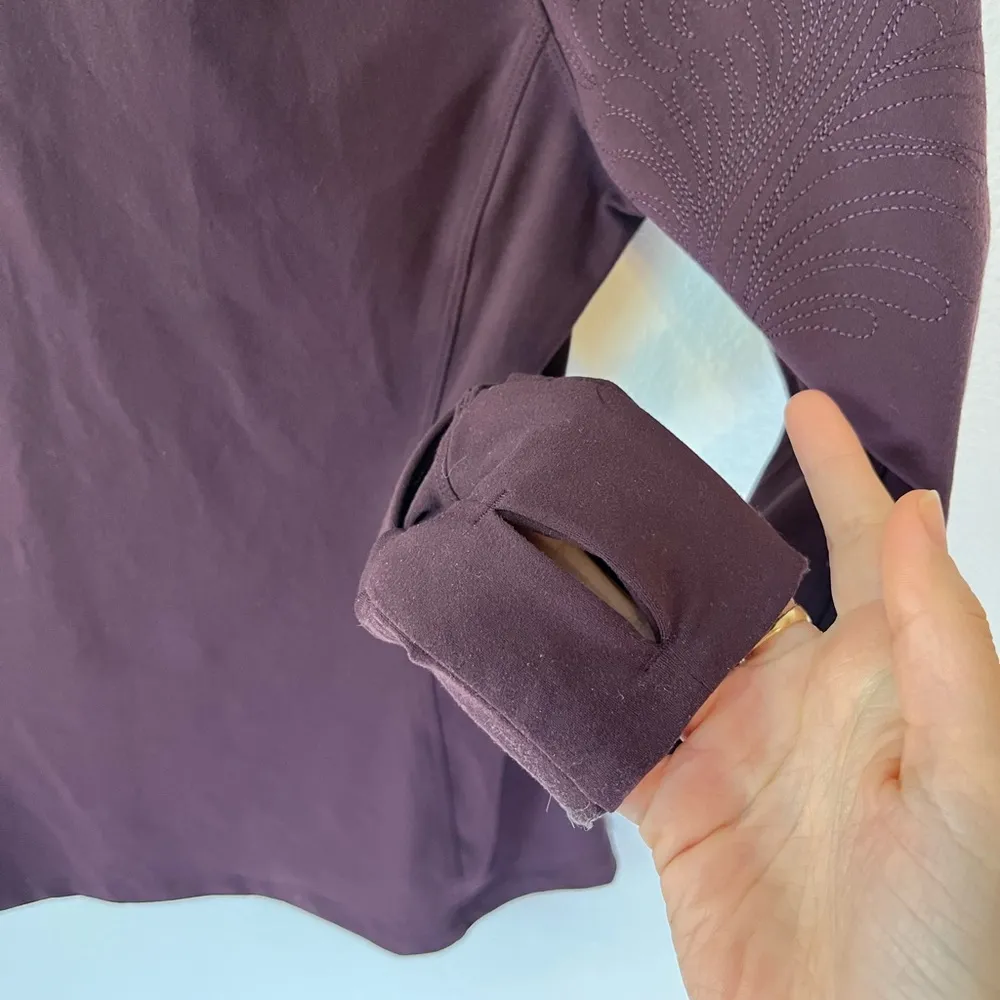 Toasty Tech 1/2 Zip Long Sleeve Jacket Black Cherry Size 6 - Image 13