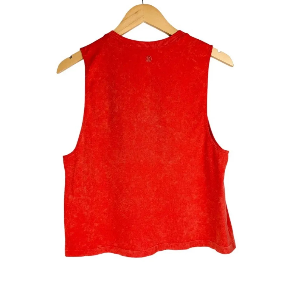 Sage Collective Cutout Tank Sz Small Mineral Wash Athletic Casual Top - Image 2