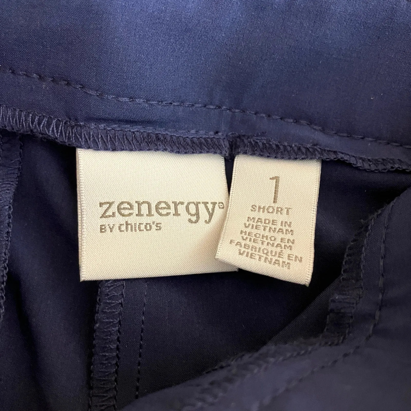 Zenergy by Chicos | Navy Windbreaker Material Pants Polyester Blend Chico 1/US 8 - Image 4