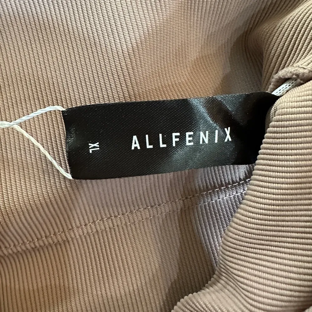 All Fenix one shoulder latte brown ribbed sports bra size XL NWT - Image 3