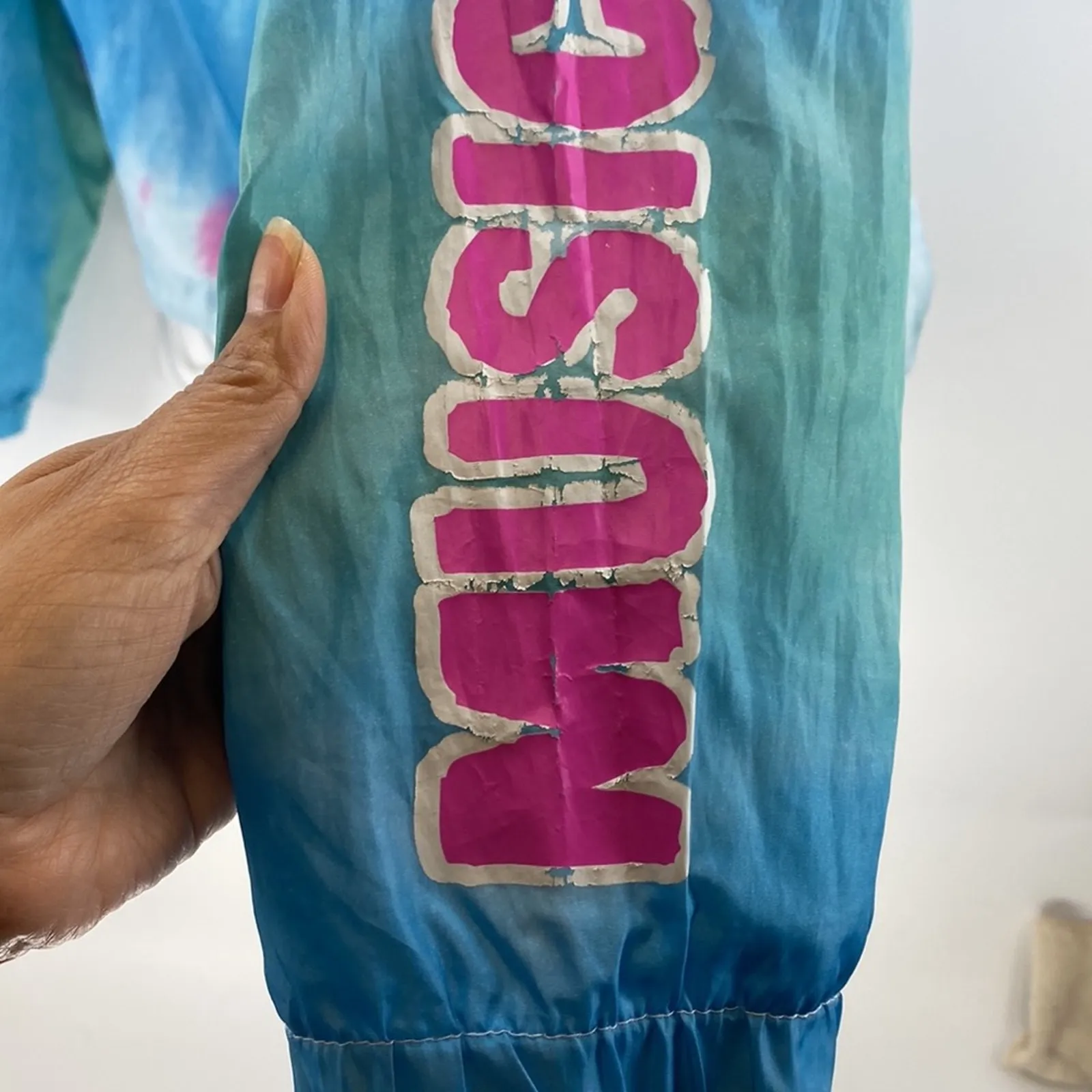 MTV tie dye cropped windbreaker lightweight beach casual boxy size XL retro - Image 8