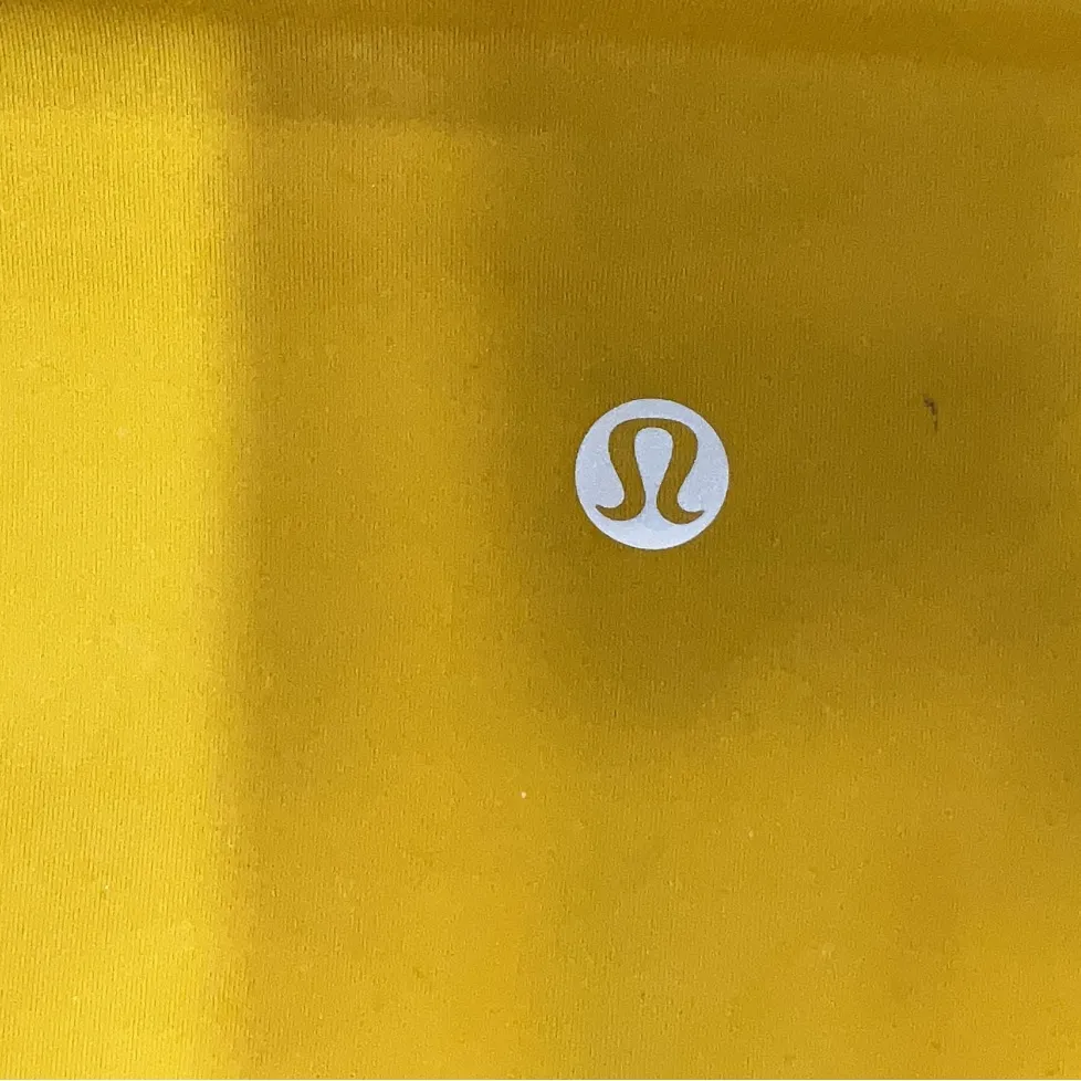 Lululemon Athletica Yellow Athletic Shorts with Wide Waistband - Image 3