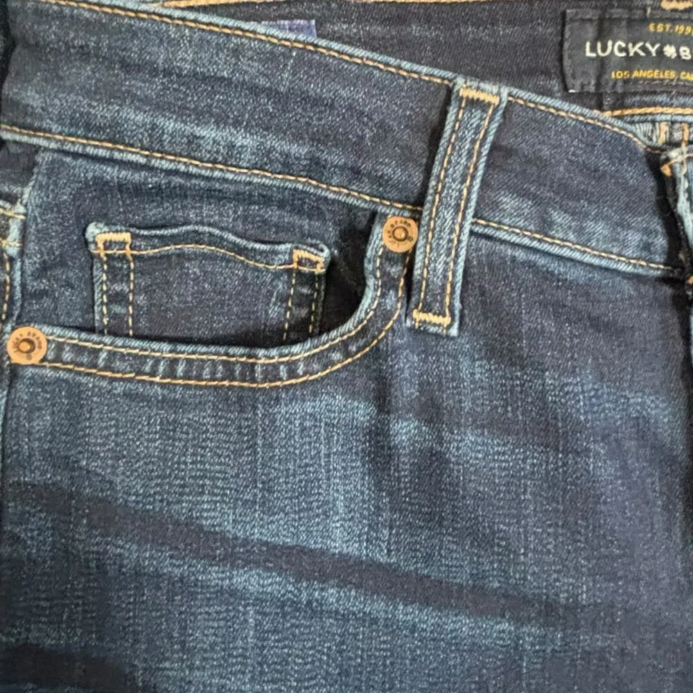 Lucky Brand Hayden Skinny Ankle Jeans Size 4 27 Inseam Dark Wash Stretch Denim Blue - Image 5