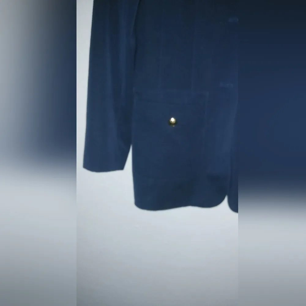 Hugo Buscati 6 Navy Wool Gold Buttoned Blazer Academia Super Prep - Image 3
