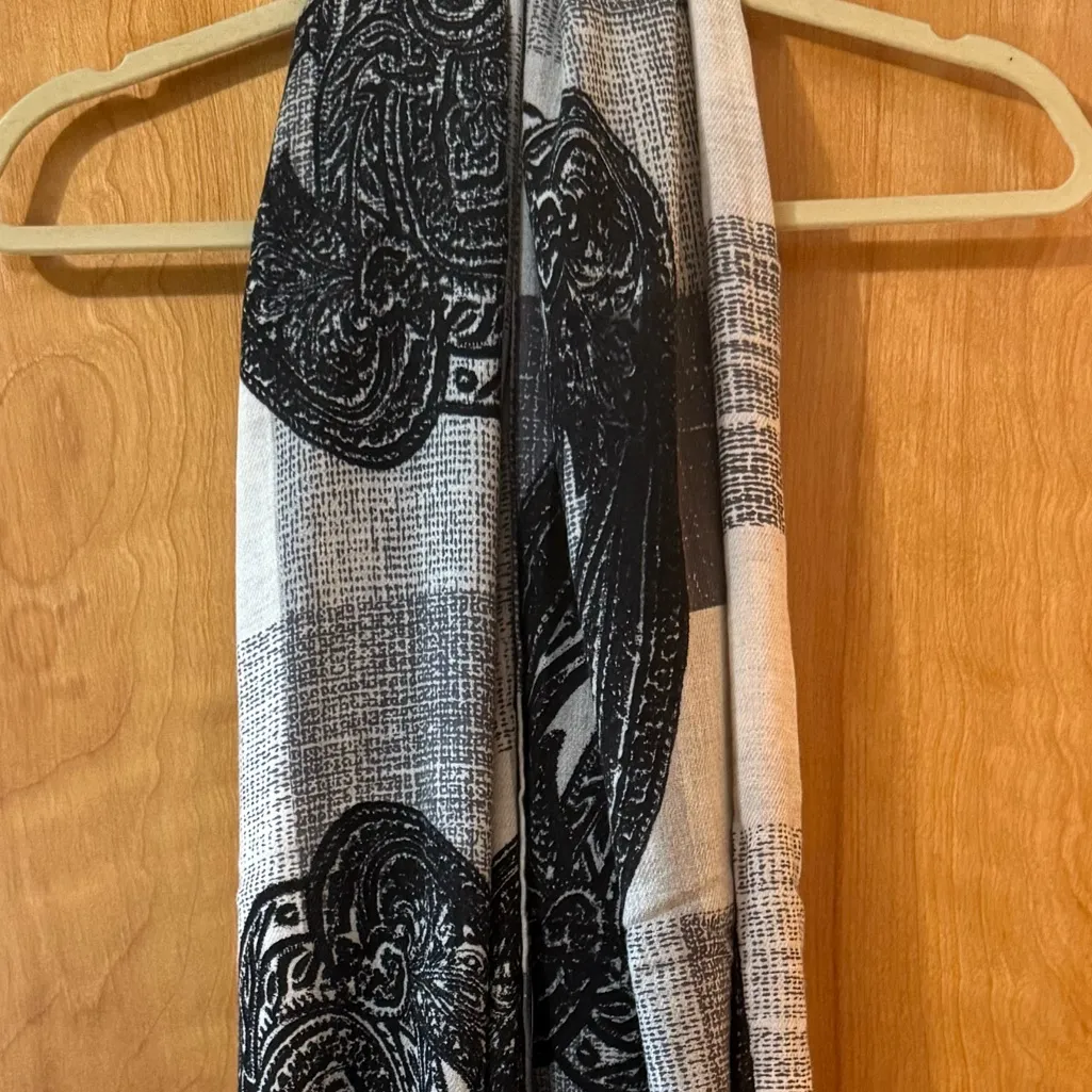 Talbots Paisley Scarf Abstract Blocks All-Over Print 100% Cotton Office Travel - Image 7