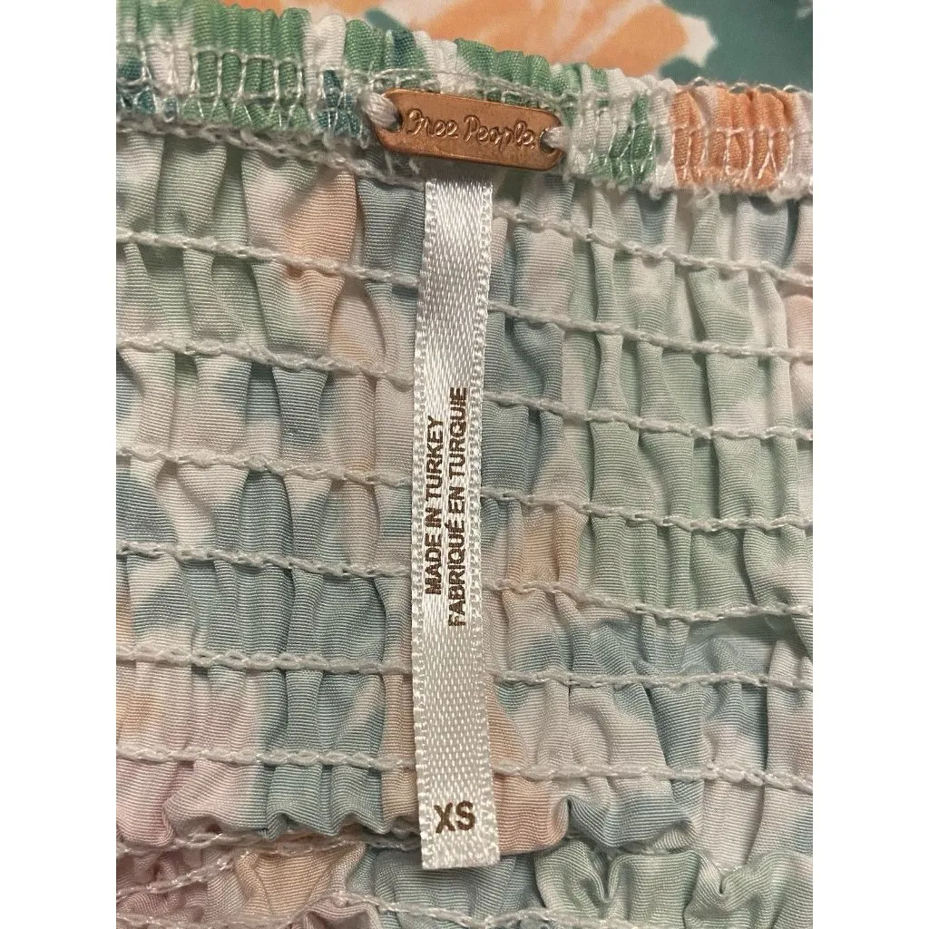 FREE PEOPLE Size XS Lula Bubble Set FLORAL TUBE TOP & MINI SKIRT Set‎ NWT - Image 11