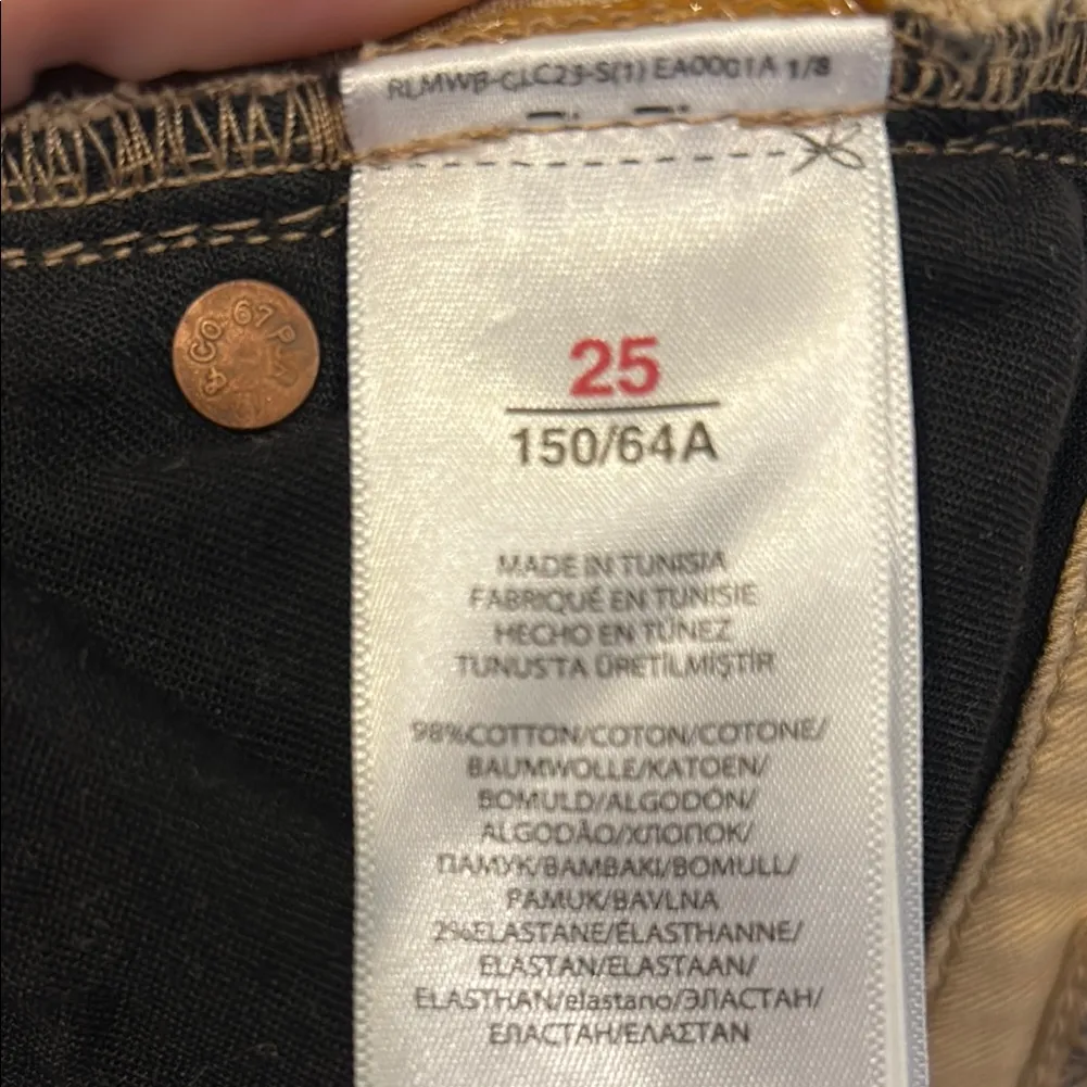 Polo by Ralph Lauren Skinny Tan Jeans Sleek Fit Size 25 - Image 3