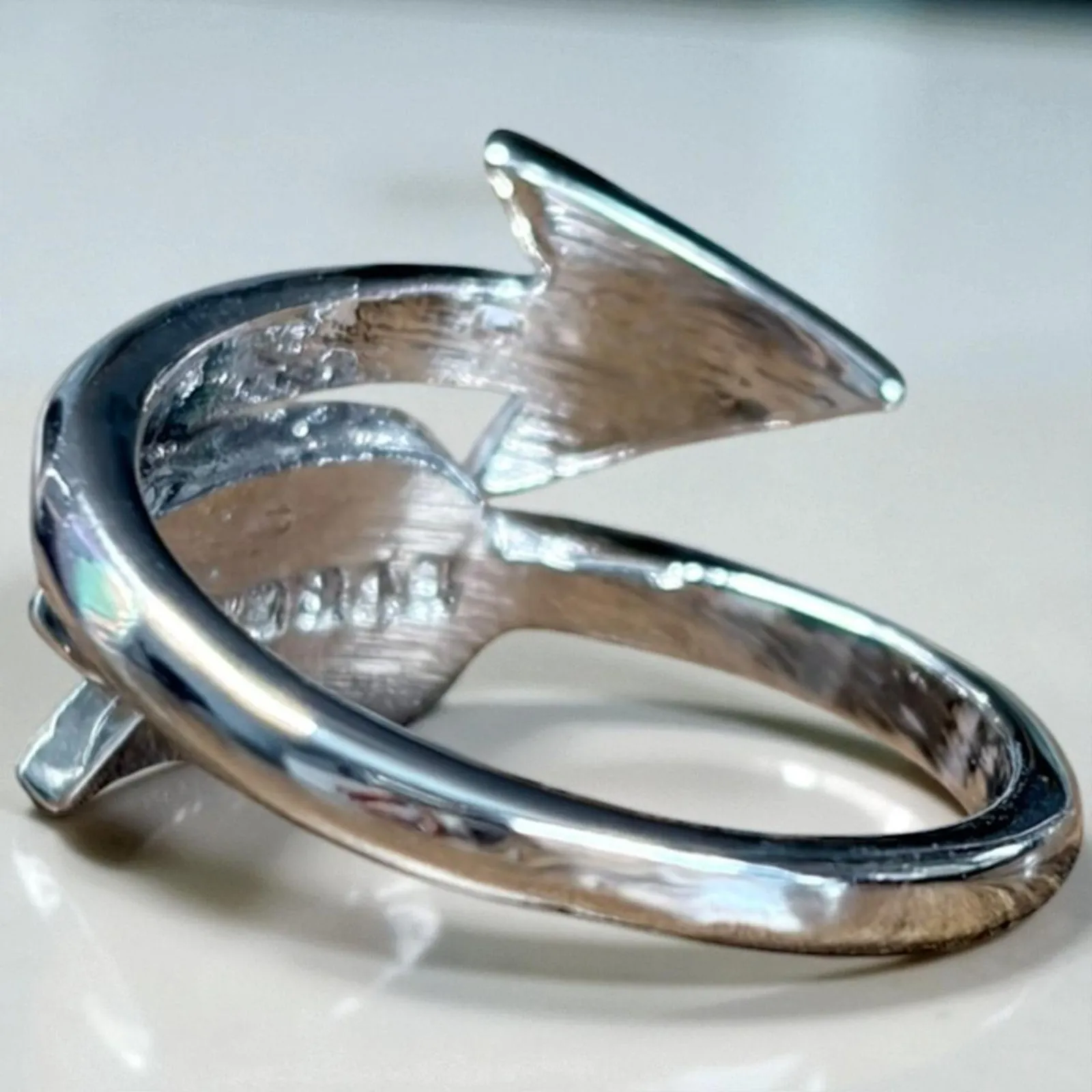 Stainless Steel Arrow Ring Size 7 - Image 3