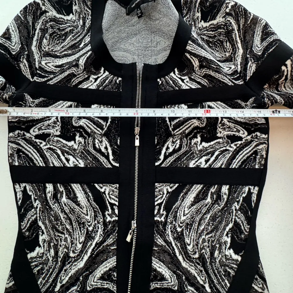 Robert Rodriguez Marbled Intarsia Graphic Jacket Size Small - Image 5