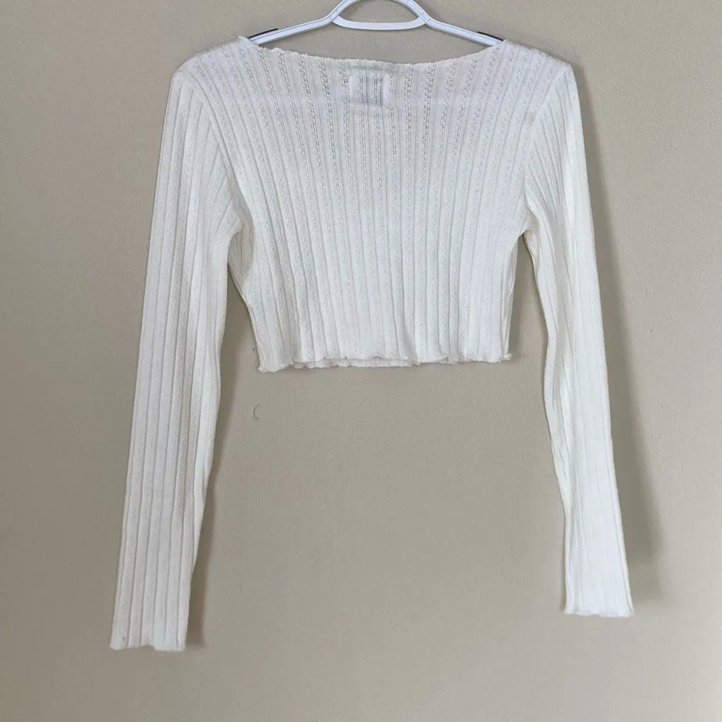 Princess Polly  Cropped‎ Long Sleeve Top Size 4 (C8) - Image 2