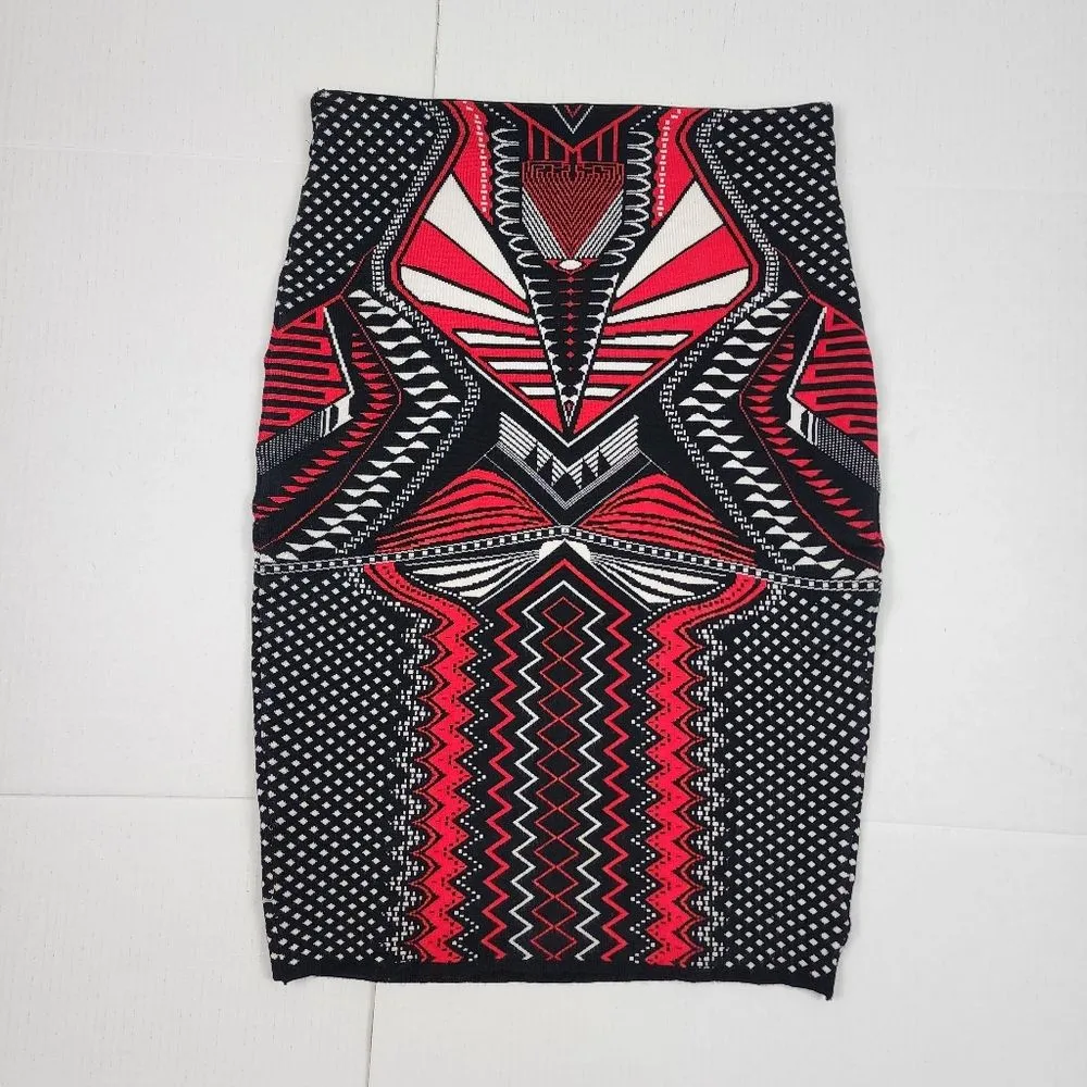 Ashley Stewart Scuba Skirt Pencil Bodycon Stretchy Geometric Knit Size 14/16 - Image 11
