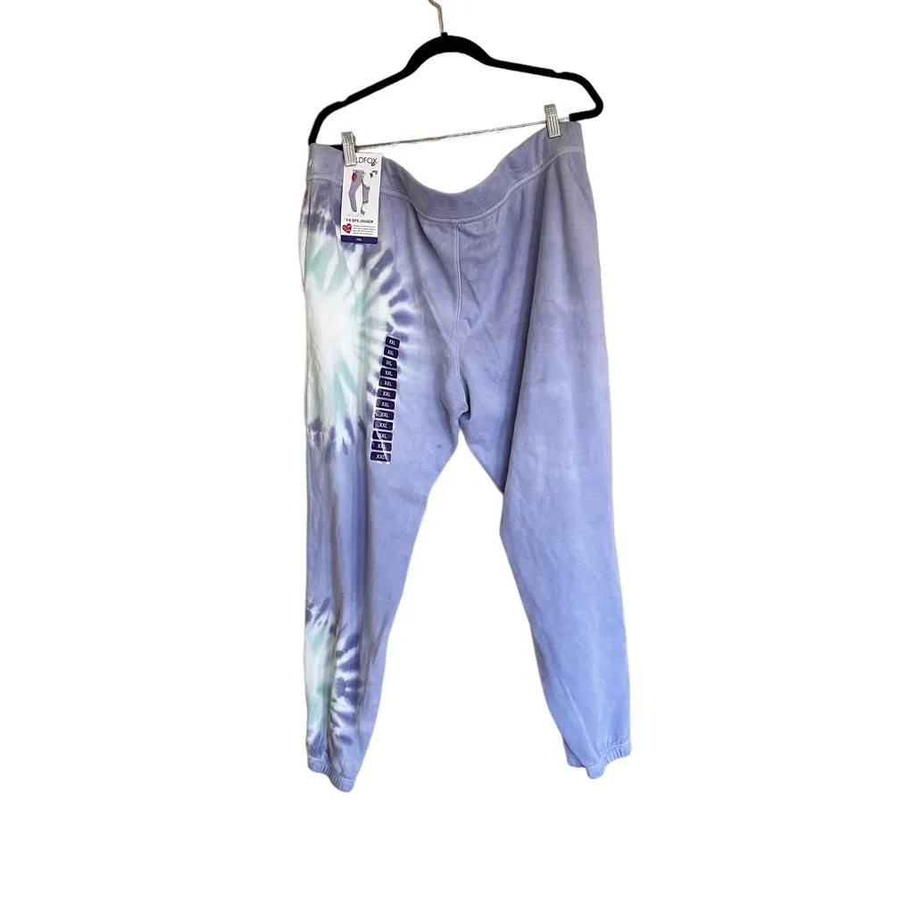 NWT Wildfox Peri Shibori Purple Tie Dye Hoodie Sweatshirt And Jogger Set - Image 12