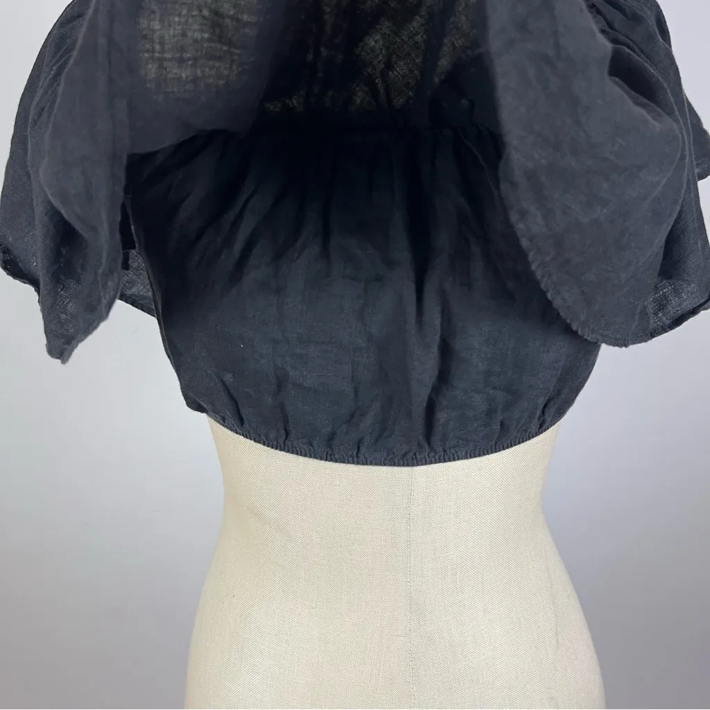 Reformation Black Crop Top - Image 4