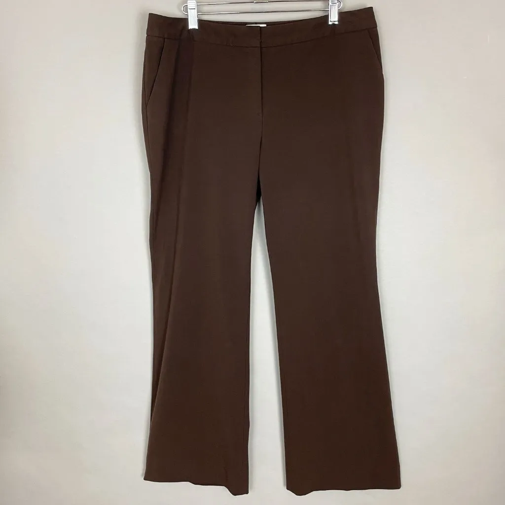 Semantiks Slacks Brown Sz 12 Women Straight Leg‎ Pants Trousers Office Interview - Image 5