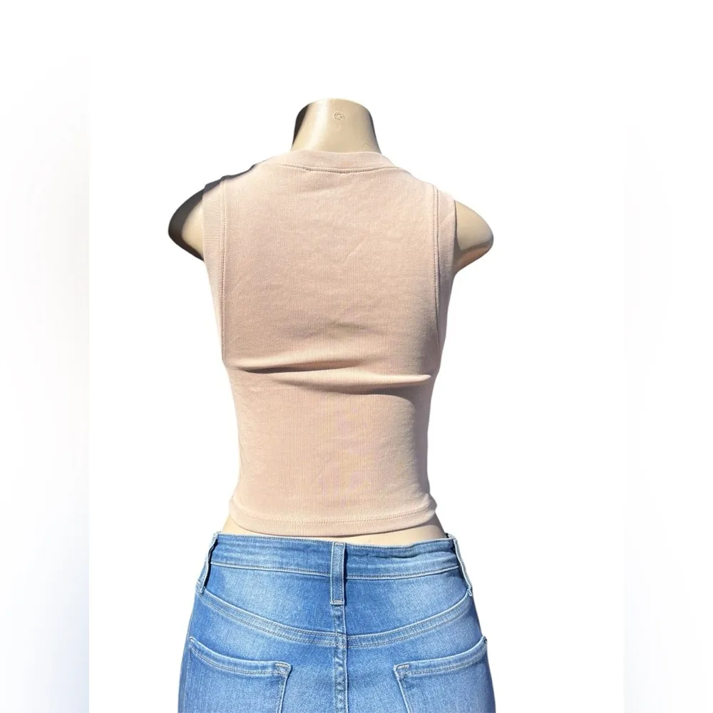 Zara Tan  Ribbed Crop Top - Image 8
