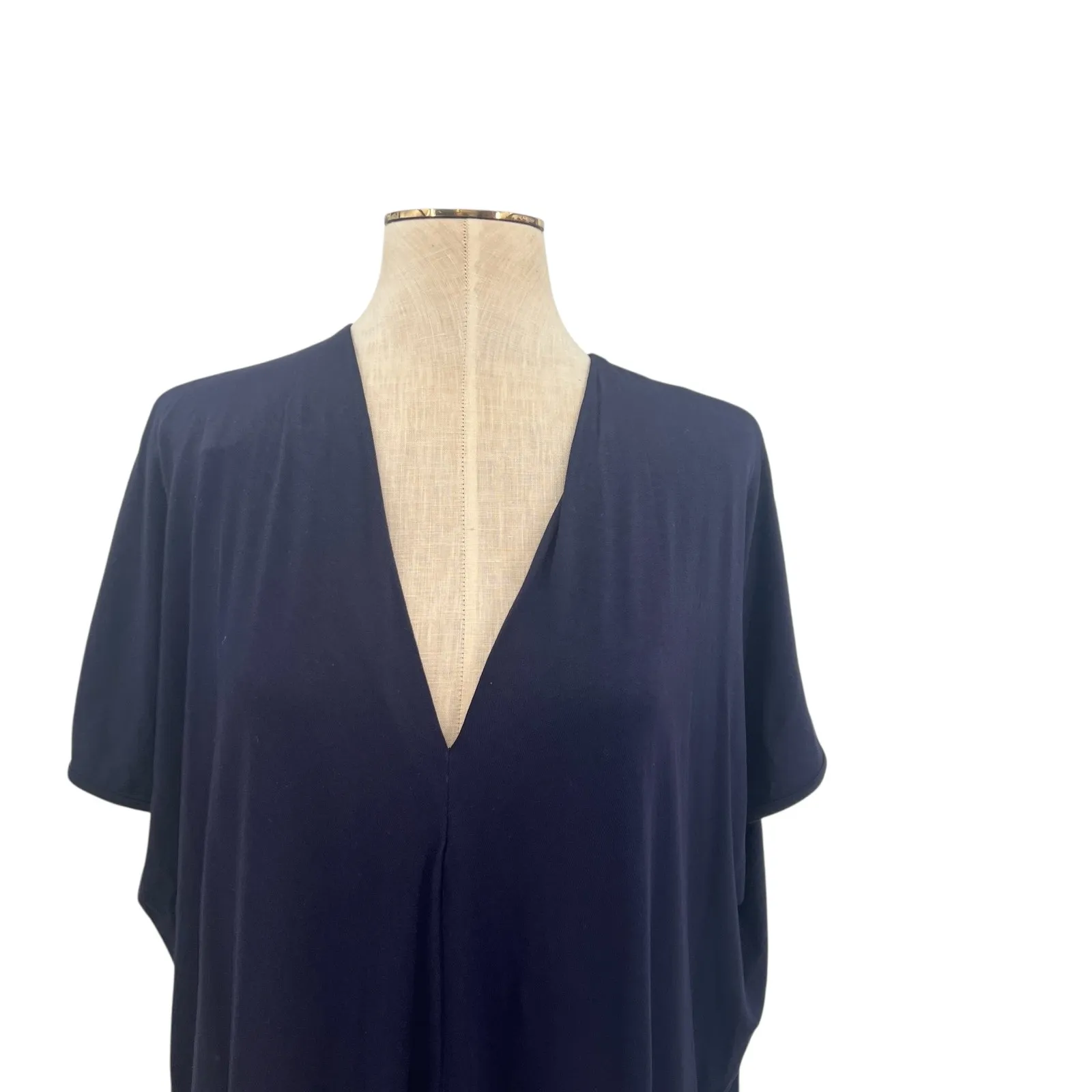 Universal Standard Teresa Liquid Jersey V-Neck Dress Navy Blue Size 2XS 6-8 - Image 2