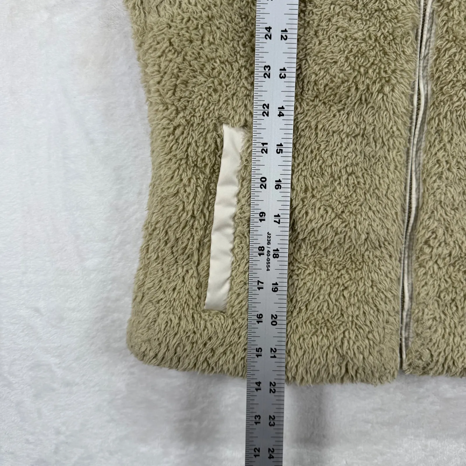 Patagonia Fleece‎ Vest Full Zip Sleeveless Outdoor Hiking Tan Small S - Image 3