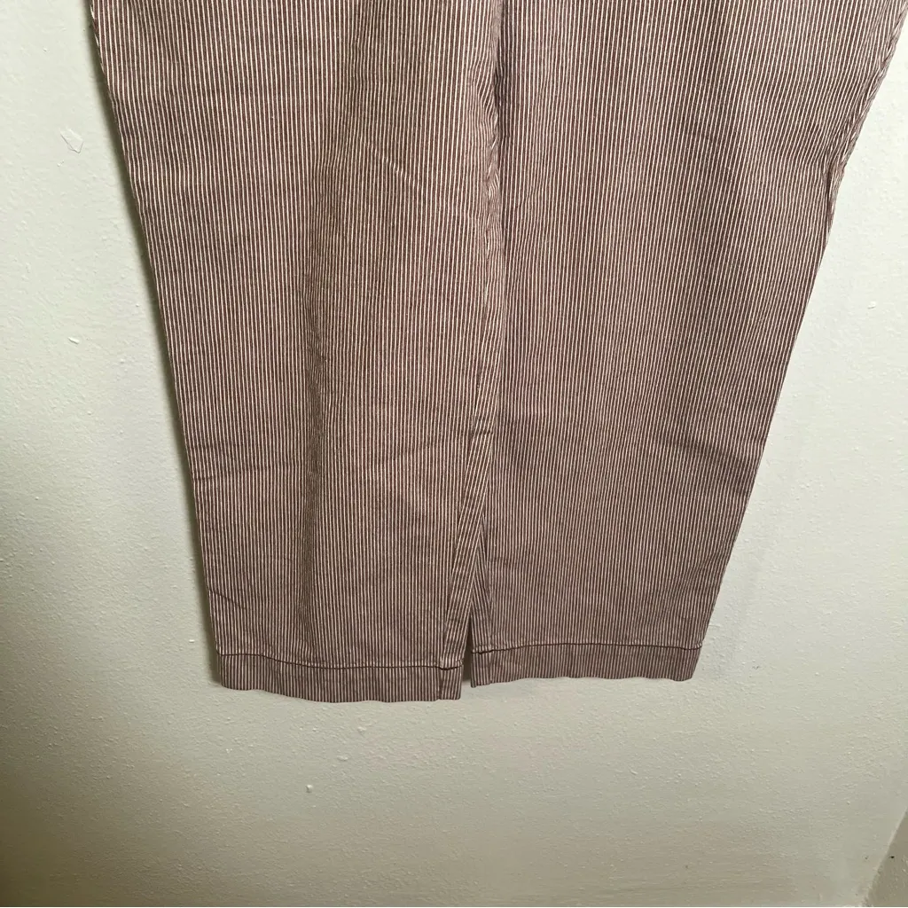 Loft Marisa Cropped Pant White Red Stripes 4 - Image 3