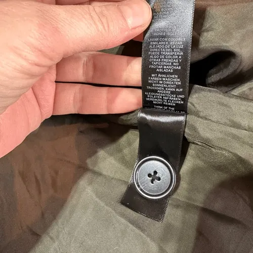 ASOS DESIGN Women's balloon sleeve khaki Green‎ trench coat Size 0 XS - Image 11