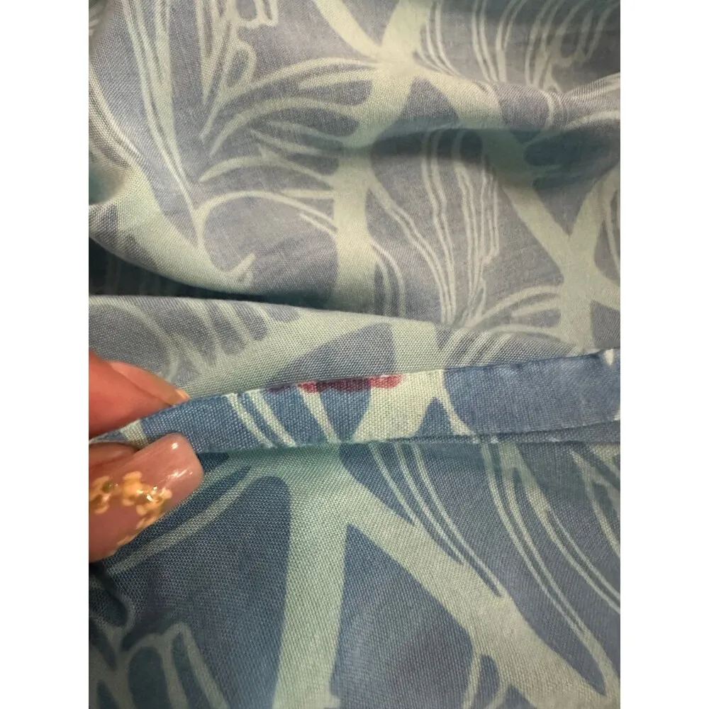 Kamea Designs Hawaiian Blue Bird Of Paradise Long Pareu Sarong Cover Up One Size Size undefined - Image 6