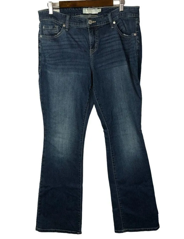 Torrid Slim Boot Dark Wash Mid Rise Jeans 14 - Image 2