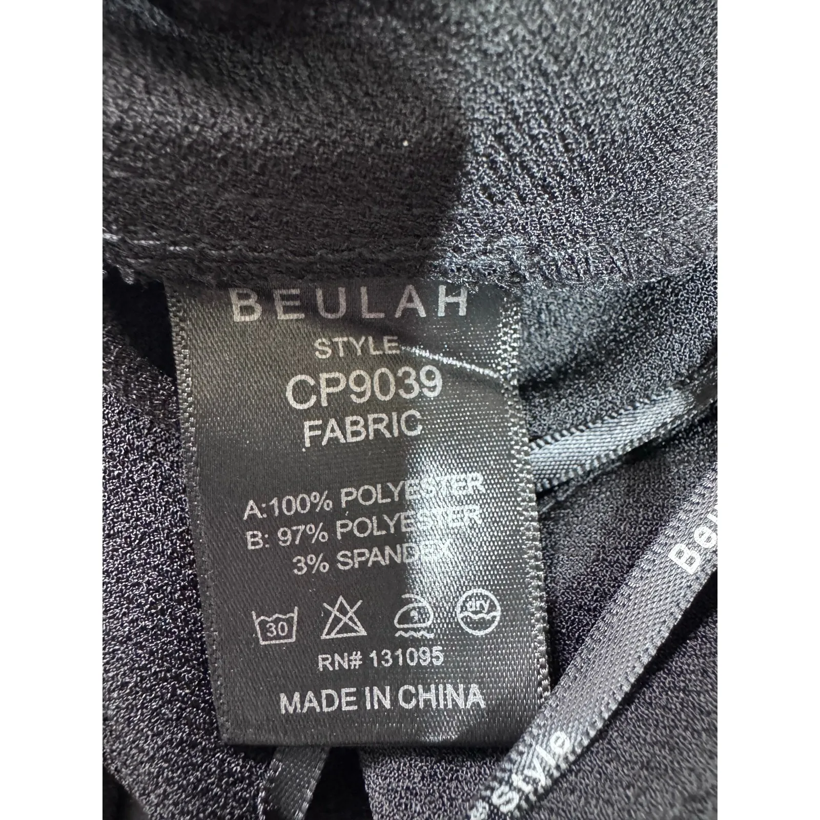 Beulah Style Black Overlay Wide Leg Culotte Pants Women's Small Evening Dressy‎ - Image 9