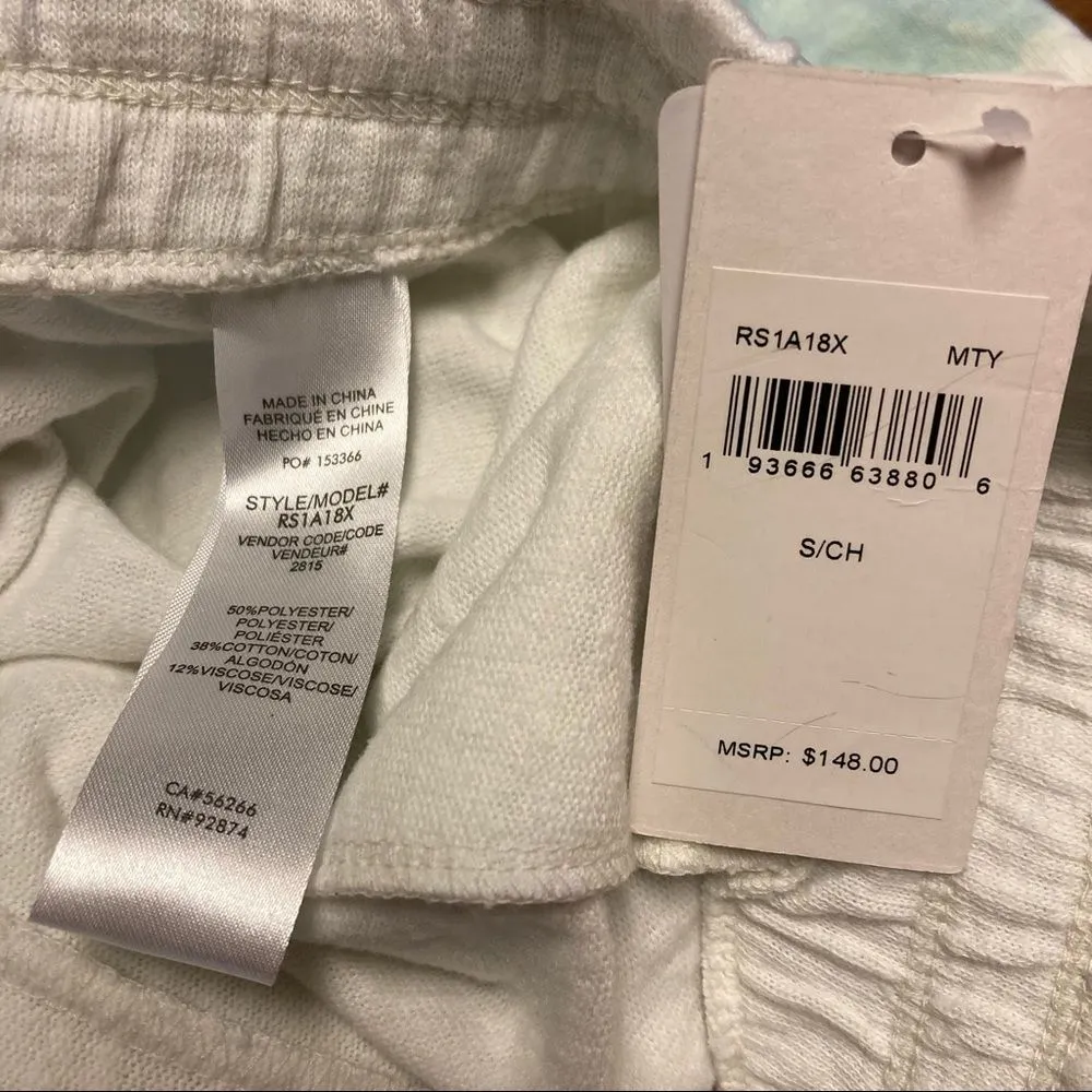 NWT Splendid Lightweight Joggers Sunset Tie Dye Ombré White Pink Blue Small - Image 7