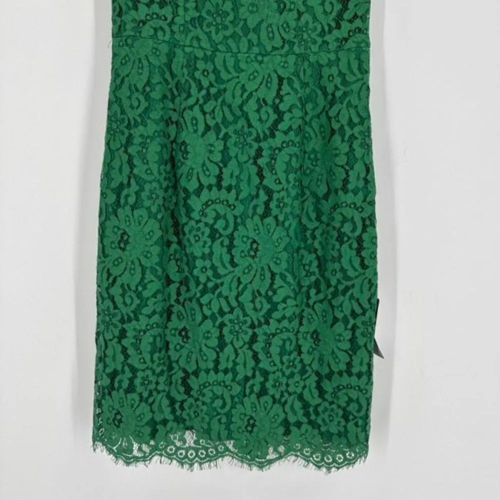 NWT Alexia Admor Womens Lined Sleeveless Lace Bow Details Dress emerald Green XS - Image 5