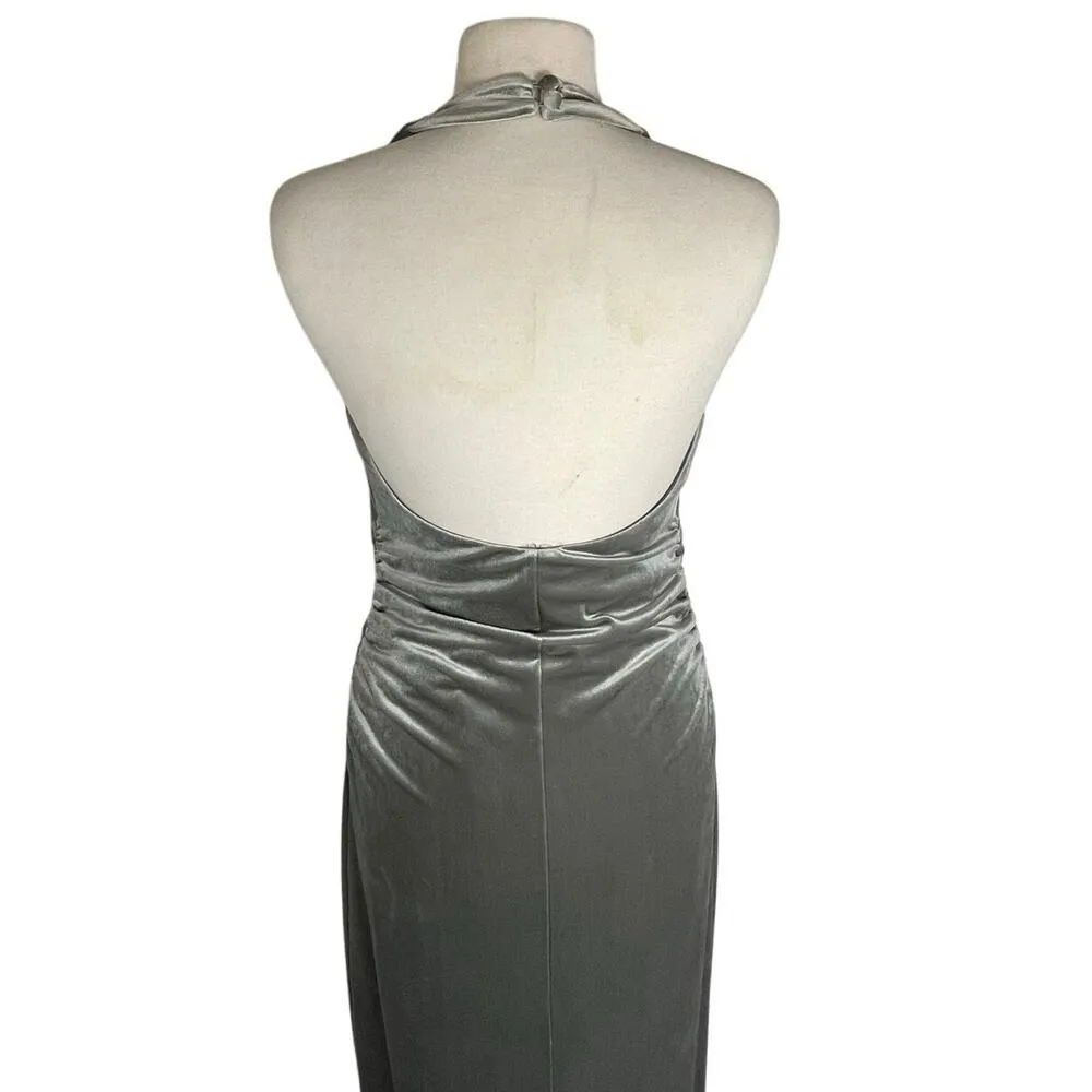 REFORMATION Women’s Jazlyn Ruched Cowl Neck Bodycon Dress Medium - Image 10