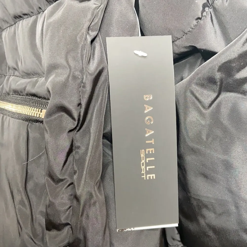 Bagetelle Sport Women’s Blue Puffer Parka Hooded Jacket Size Medium NWT - Image 5