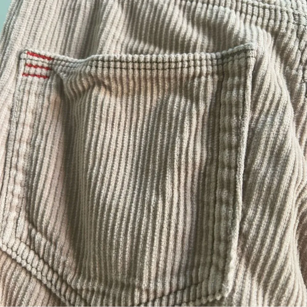 Cream Corduroy Pants Mom High Rise Straight Leg Ribbed Cotton Size 26 BDG - Image 3