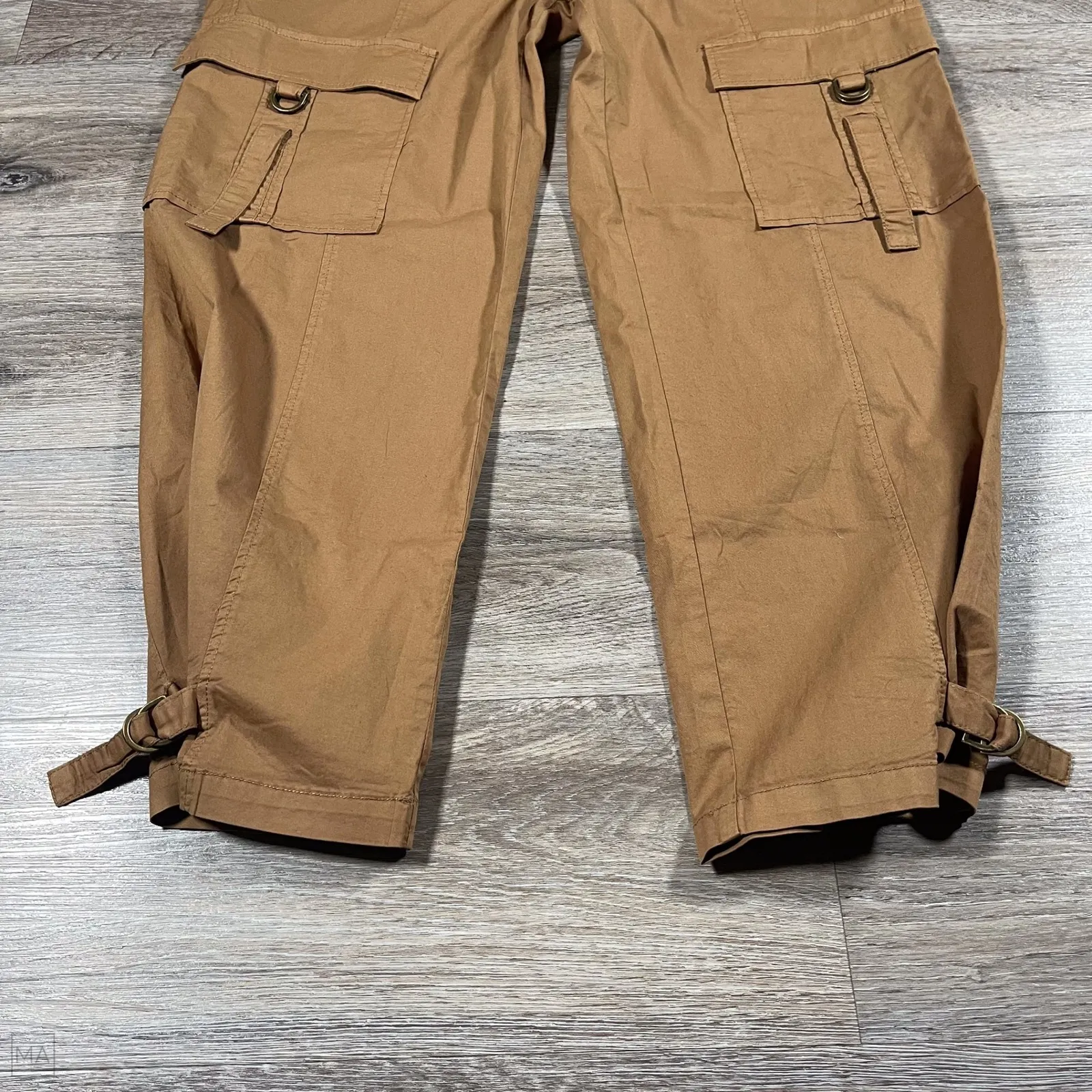 Pistola Women's Pants Cargo Belted Utility Relaxed Buckle Tabs Revolve 28 Brown - Image 9