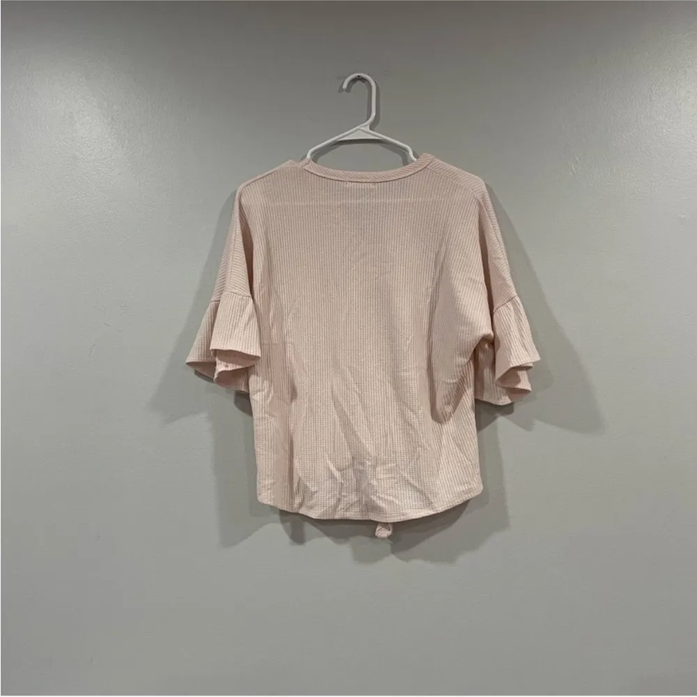 Altar’d State Light Pink Button Down Vneck Shirt Small S - Image 6