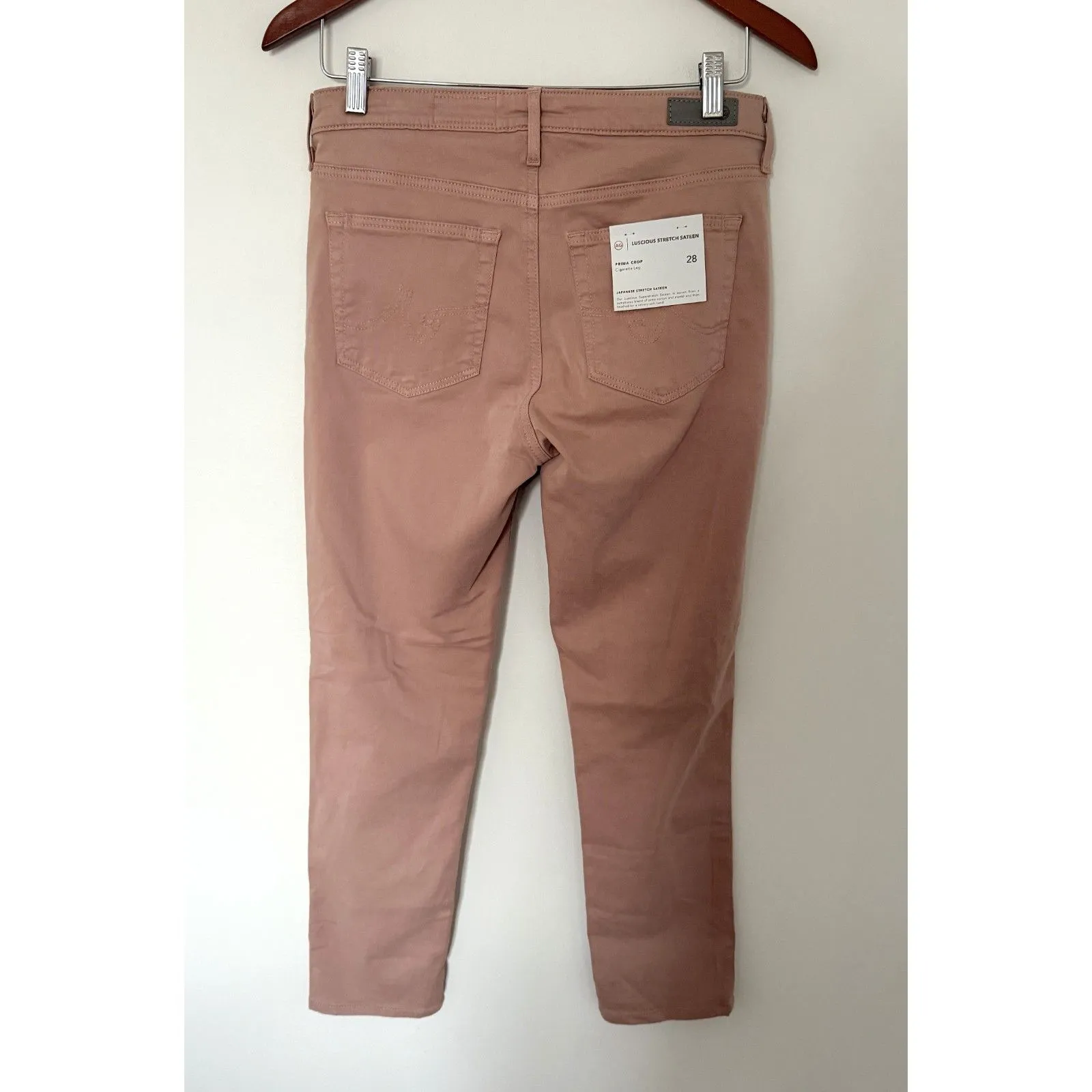 NWT AG The Prima Cigarette Leg Skinny Rose Cloud Mid Rise Jeans Sz 28 MSRP $198 - Image 3