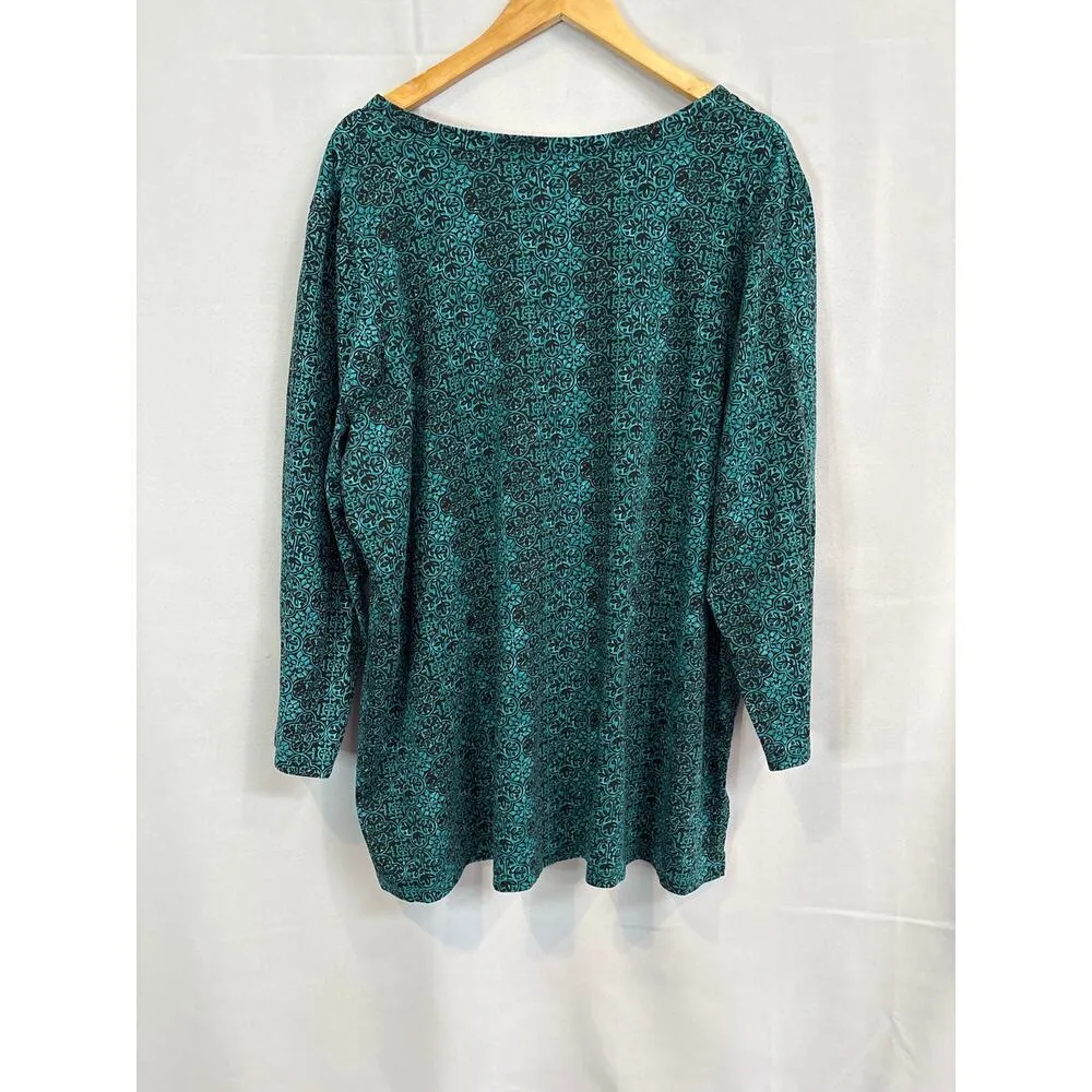 Women’s Roaman’s Size 2X (26/28) Long Sleeve V - Image 3