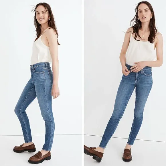 NEW Madewell Tall 9" Mid-Rise Skinny Jeans in‎ Heathfield Wash, 25T - Image 2