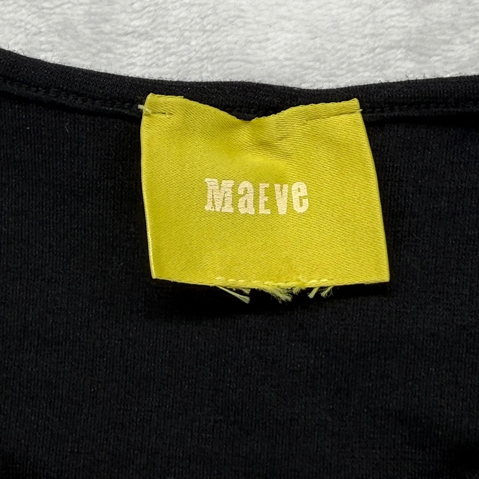 Maeve Color Block Dress Casual Career Short Sleeve Cotton‎ Blend Size S - Image 4